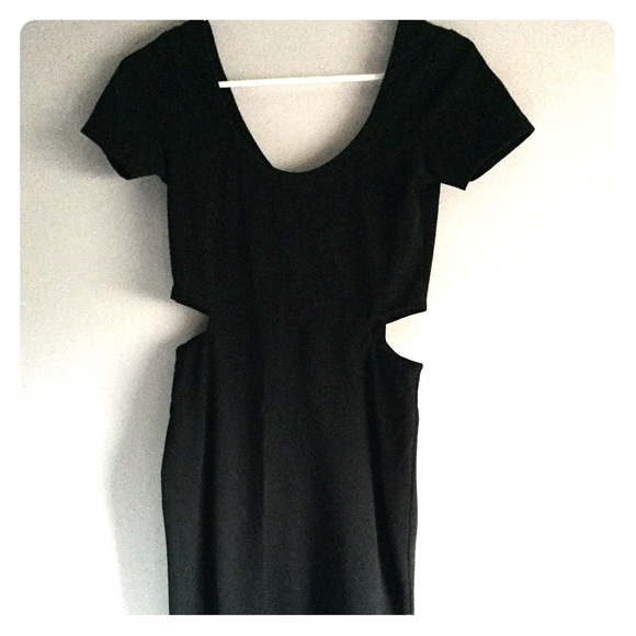 Black dress with cutouts