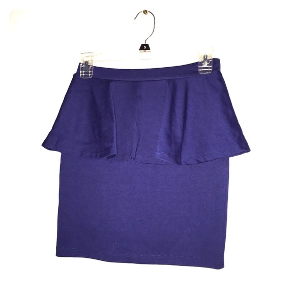 Navy blue peplum skirt