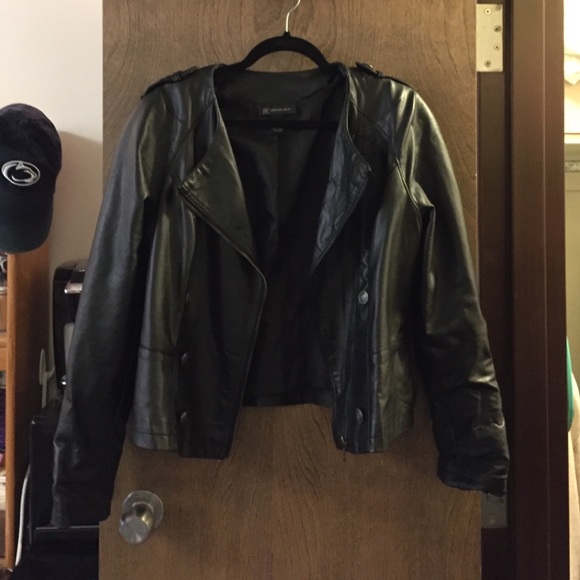 Black leather jacket