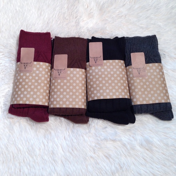 Desert Rose Apparel Accessories - Ribbed Diamond Pattern Over Knee Socks - One Pair