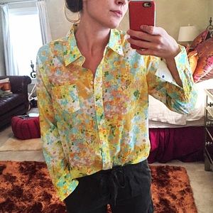 Boden Floral Button Down