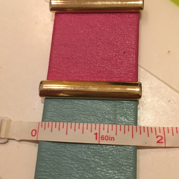 2023 SPECIAL! 🍾🎉🎈 LOUIS FERAUD, PARIS FRANCE: Multicolor Leather Belt - Picture 5 of 5