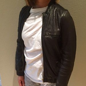 Joie black leather jacket. Sz XS