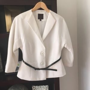The Limited - White 2 Button Polyester Blazer