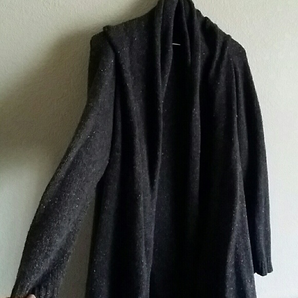 Gray wool cardigan