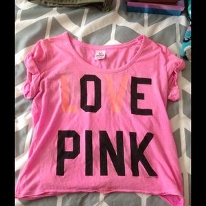 VS PINK pink crop top