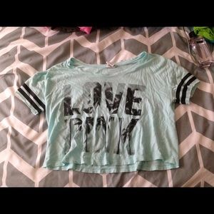 VS PINK Tiffany blue crop top