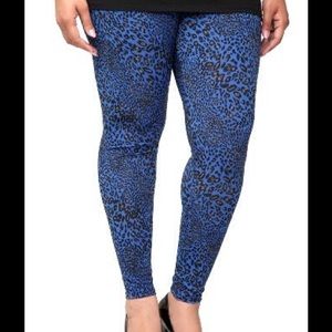 Blue Leopard Print TORRID leggings (PLUS SIZE)
