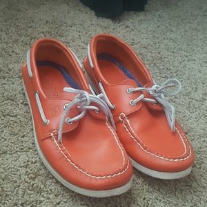 Orange top sider Sperry