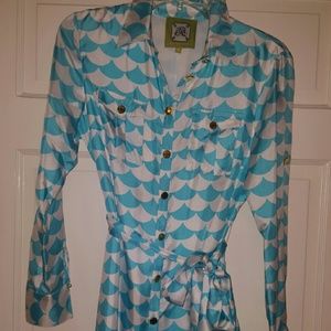 NWOT Elizabeth McKay silk shirt dress