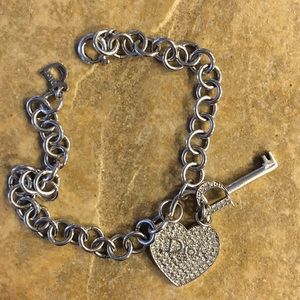 Dior bracelet with heart and key.