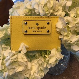 Yellow kate spade graham cardholder