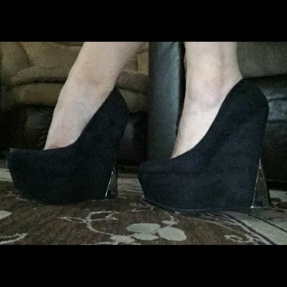 Platform Suede Wedges