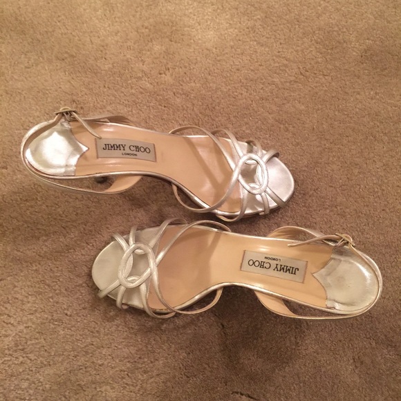 Authentic Jimmy Choo metallic sandals. - Picture 3 of 4
