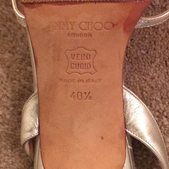 Authentic Jimmy Choo metallic sandals. - Picture 4 of 4