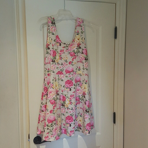 Thick Strap Floral Skater Dress