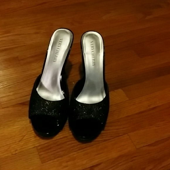 Sparkley black heels