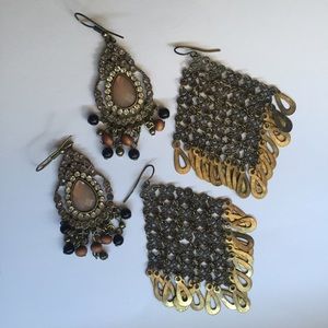 2-pack Antiqued Bronze Earrings
