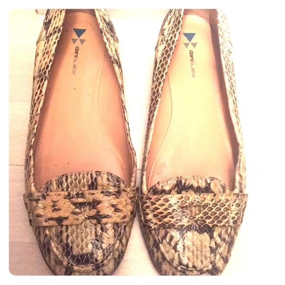 Dani Black snake leather loafers