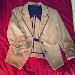 Express tan and black professional blazer