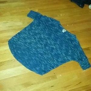 Batwing cropped sweater shirt