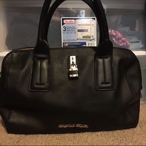Black pleather purse