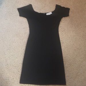 Little black dress off the shoulders