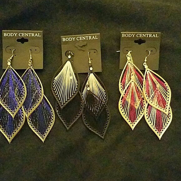 Body central thread earrings