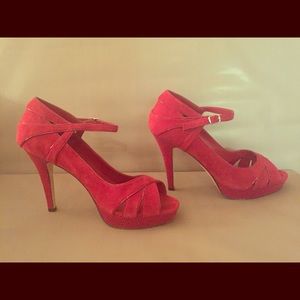 White House Black Market Open Toe Strappy Heels