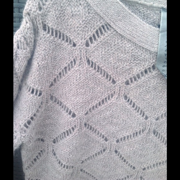 Made in ITALY-Alpaca-Wool-Blend Mauve Knit Sweater