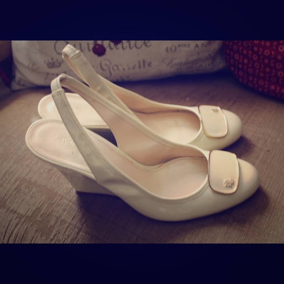Ralph Lauren Crème Wedges