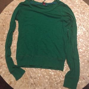 Green scoop neck