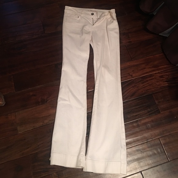 J Brand white boot cut jeans