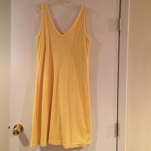 Yellow terry beach cover up