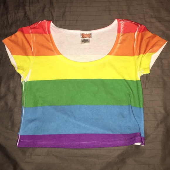 Rainbow crop top
