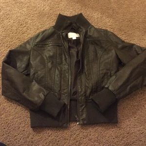 Dark brown leather jacket