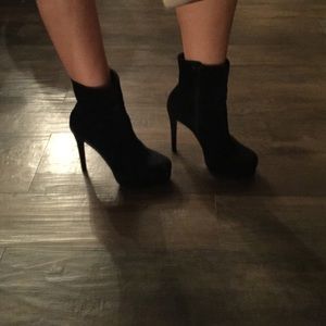 Black Platform Ankle Booties