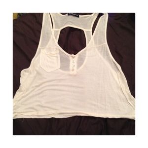 Brandy Mevlille white keyhole tank