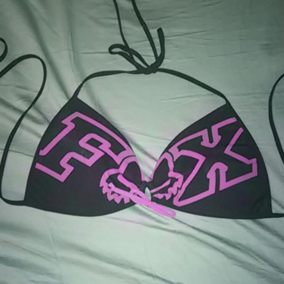 Fox Racing Black and Hot Pink bikini top
