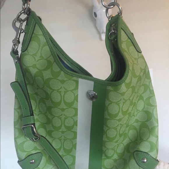 Green like new Coach bag