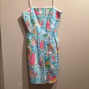 Lilly Pulitzer "You Gotta Regatta" Strapless Dress