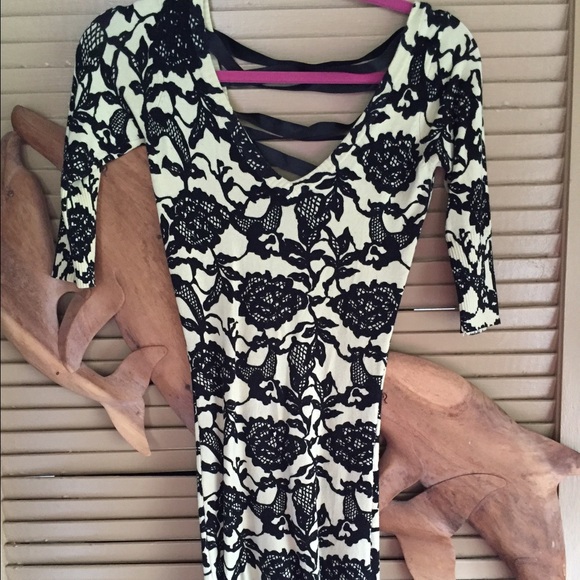 Lacy Print Sweater Dress