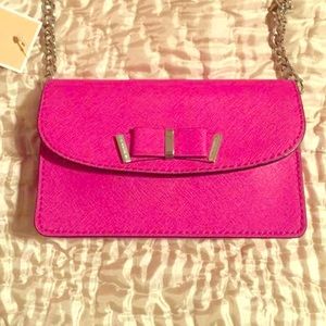 Purse fuchsia with silver chain❤️