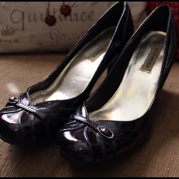 Steve Madden Patent Leather Black Heels