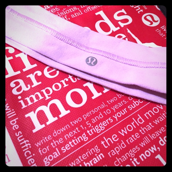 Light pink Lululemon headband