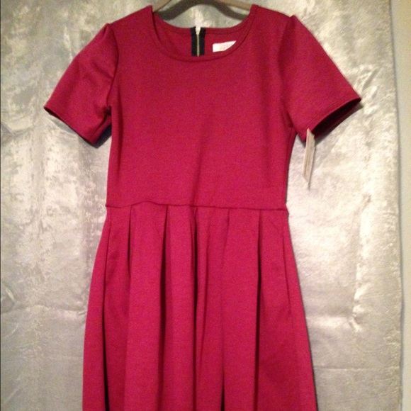 NWT Lularoe Amelia dress raspberry small