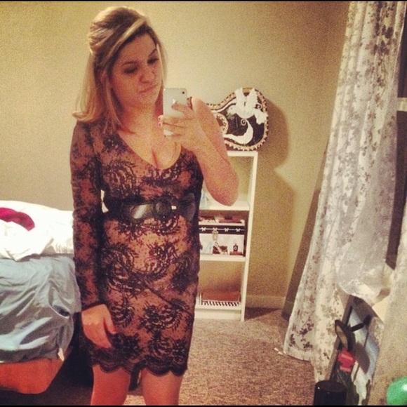 Lace Zara Woman one-sleeved dress