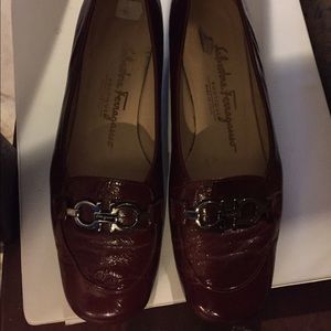 Farragamo reddish brown women's shoes