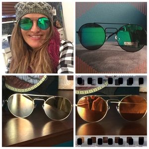 Round mirrored sunnies!! 😎💄🌹❤️