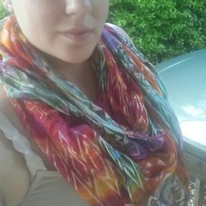 Multi color infinity scarf